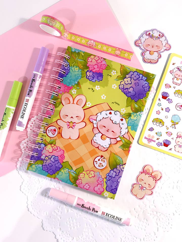 Blomstringssæson Notesbog for engroshandel hos BunnieBuns Studios