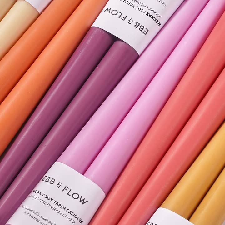 Ebb & Flow - Venta al por mayor Velas cónicas/candeleros - Set de velas cónicas de cera de abeja/soja, cálido1