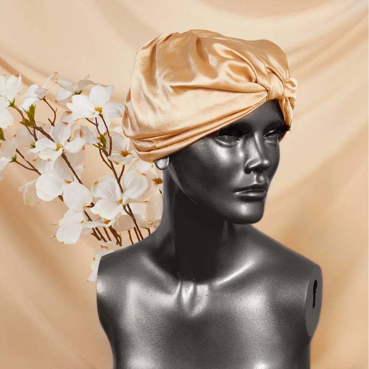 Golden Turban for wholesale by Gilded Fox Silk