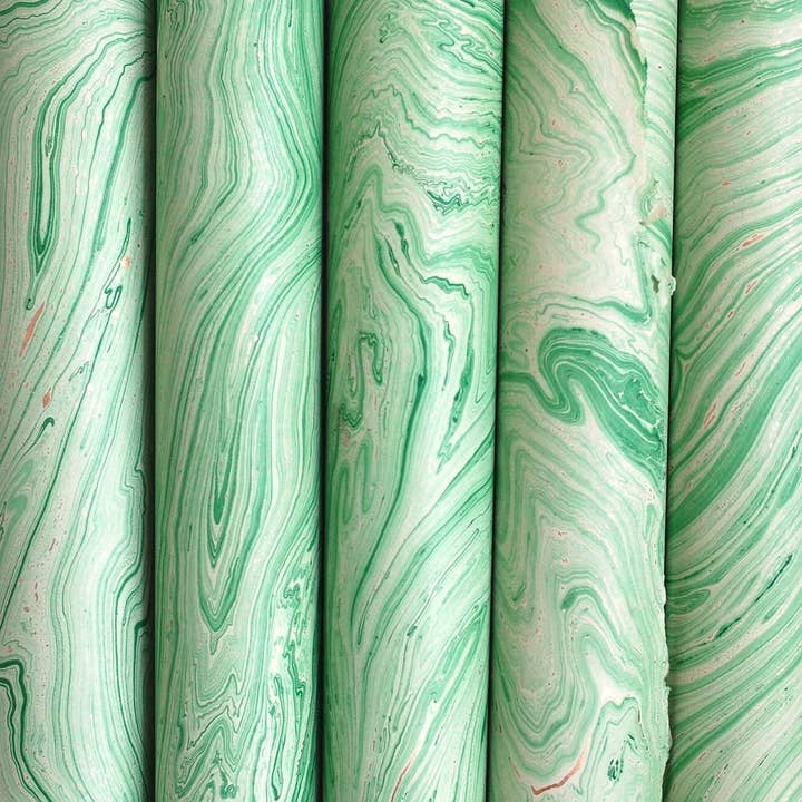 Sustain & Heal - Wholesale Flat Wrap - Mint Green Marble Sheet #36