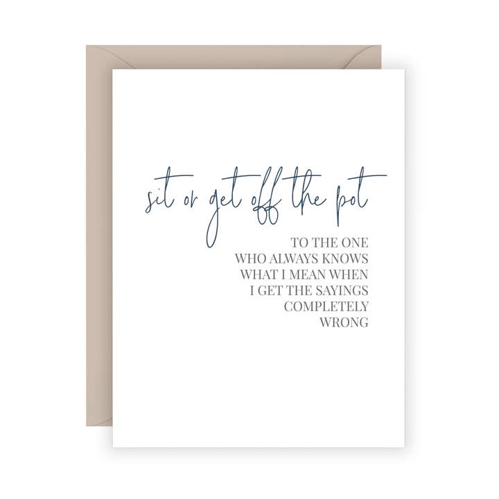 Sayings All Wrong Card for wholesale by Carina Paper Co.