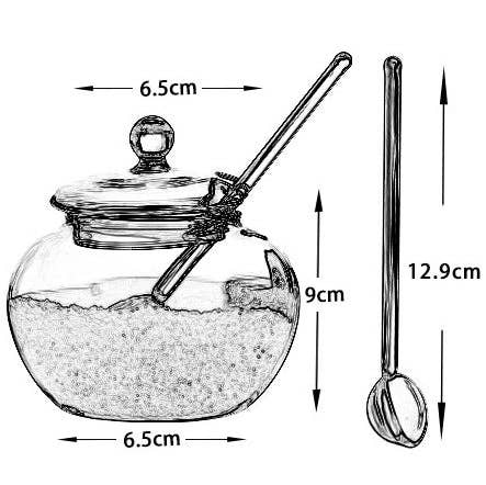 Gohobi （We cover U.S. import duties） – wholesale Burkar – Gohobi glasförvaringsburk med sked9