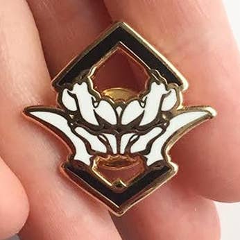 "JAWBONES" Enamel Pin for wholesale by CORVIDAY