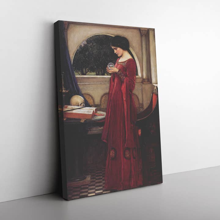 "The Crystal Ball" by John William Waterhouse Rectangle Canv for wholesale by Bleak Boutique