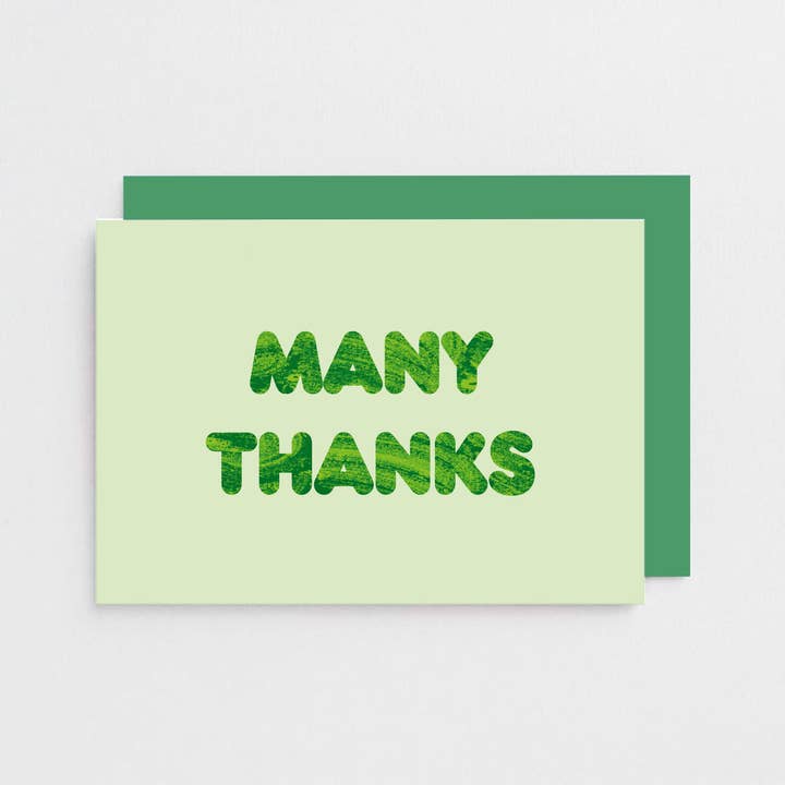 Many Thanks - Modern Thank You Card for wholesale by SixElevenCreations