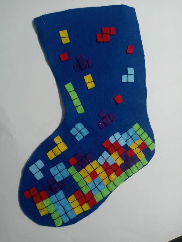 Bunte Quadrate Strumpf, Weihnachtsdekoration, LXL46 für den Großhandel von BLUE RIBBON ORNAMENTS