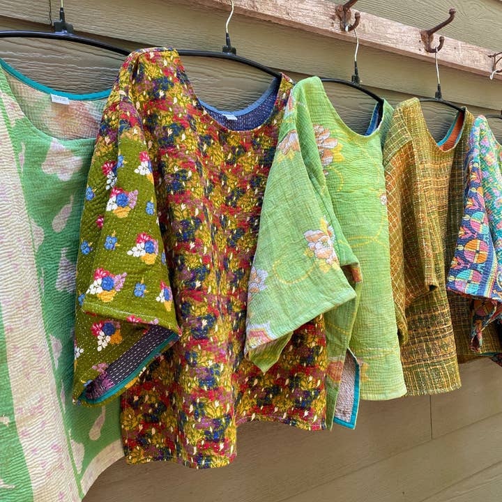 Seeds - Wholesale T-Shirt - Women's - Kantha Shirt | Made From Recycled Cotton Kanthas One Size8