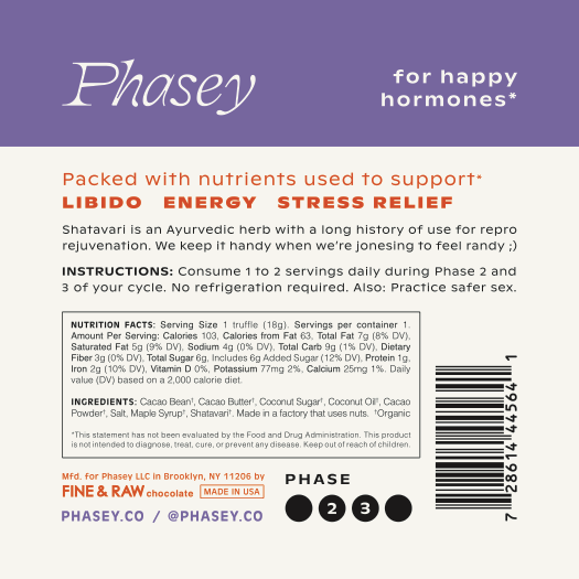 Phasey – Engroshandel Chokolade – Sex Chocolate trøffel med økologisk shatavari2