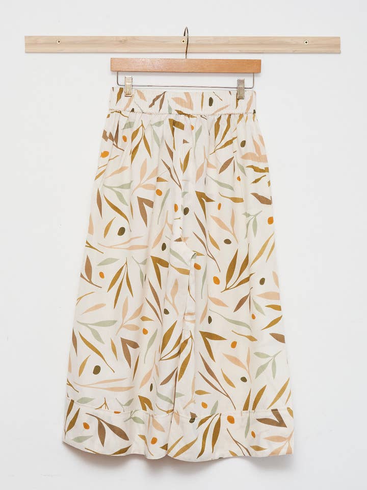 Periodical - Wholesale Lounge Shorts - Women's - Olive Branch Wide Hem Culottes1