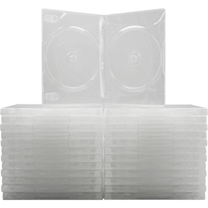 Square Deal Recordings & Supplies – wholesale Jewellery box/organiser – Cases - DVD 4-Disc Cap - Clear, Slim W/ Hinged Tray - 14mm