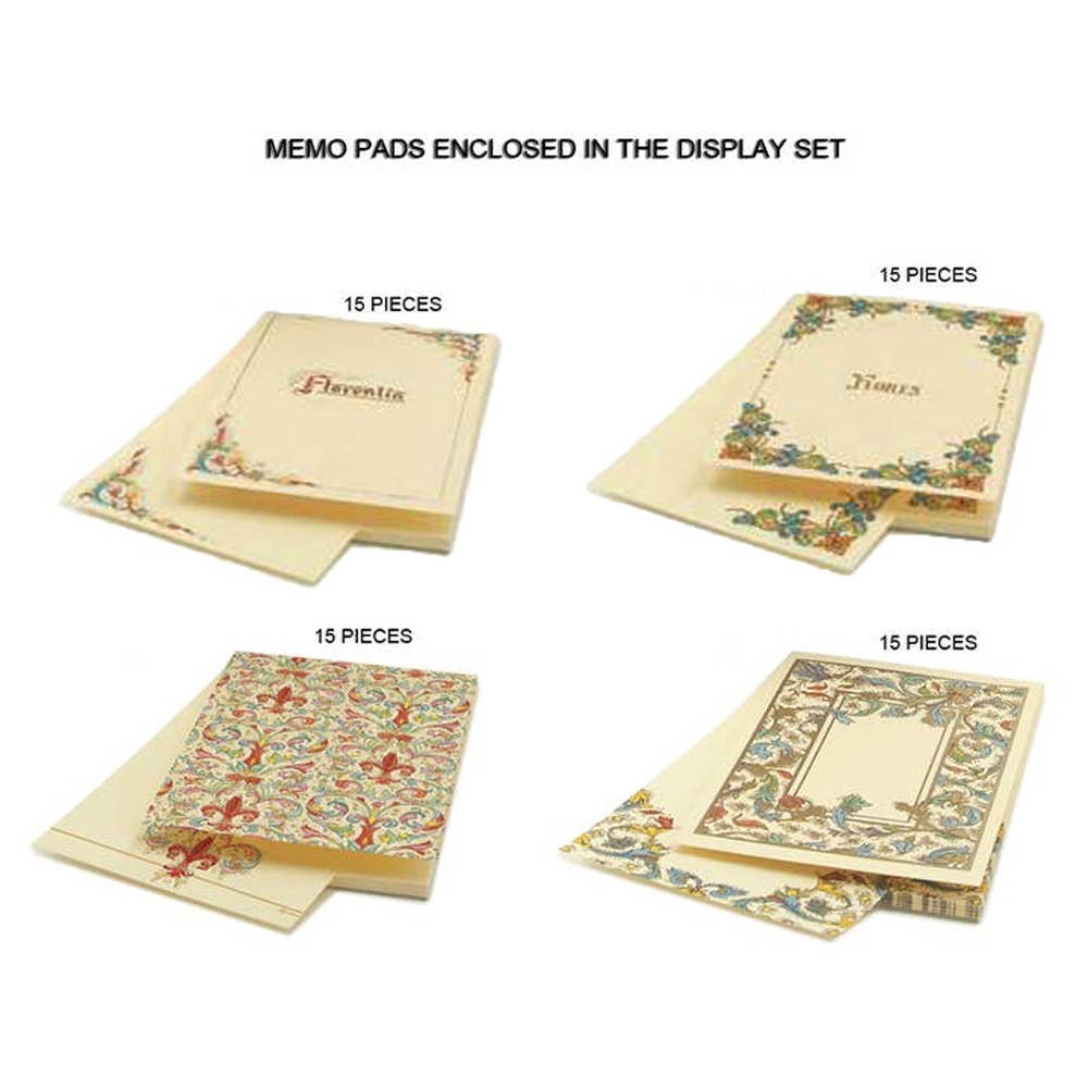 San Lorenzo Design - Wholesale Stationery/Notecard Set - Stationery Set with Wooden Display (125 Pieces)3