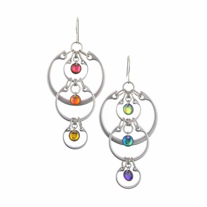 Cascading Rainbow Earrings for wholesale by Wraptillion