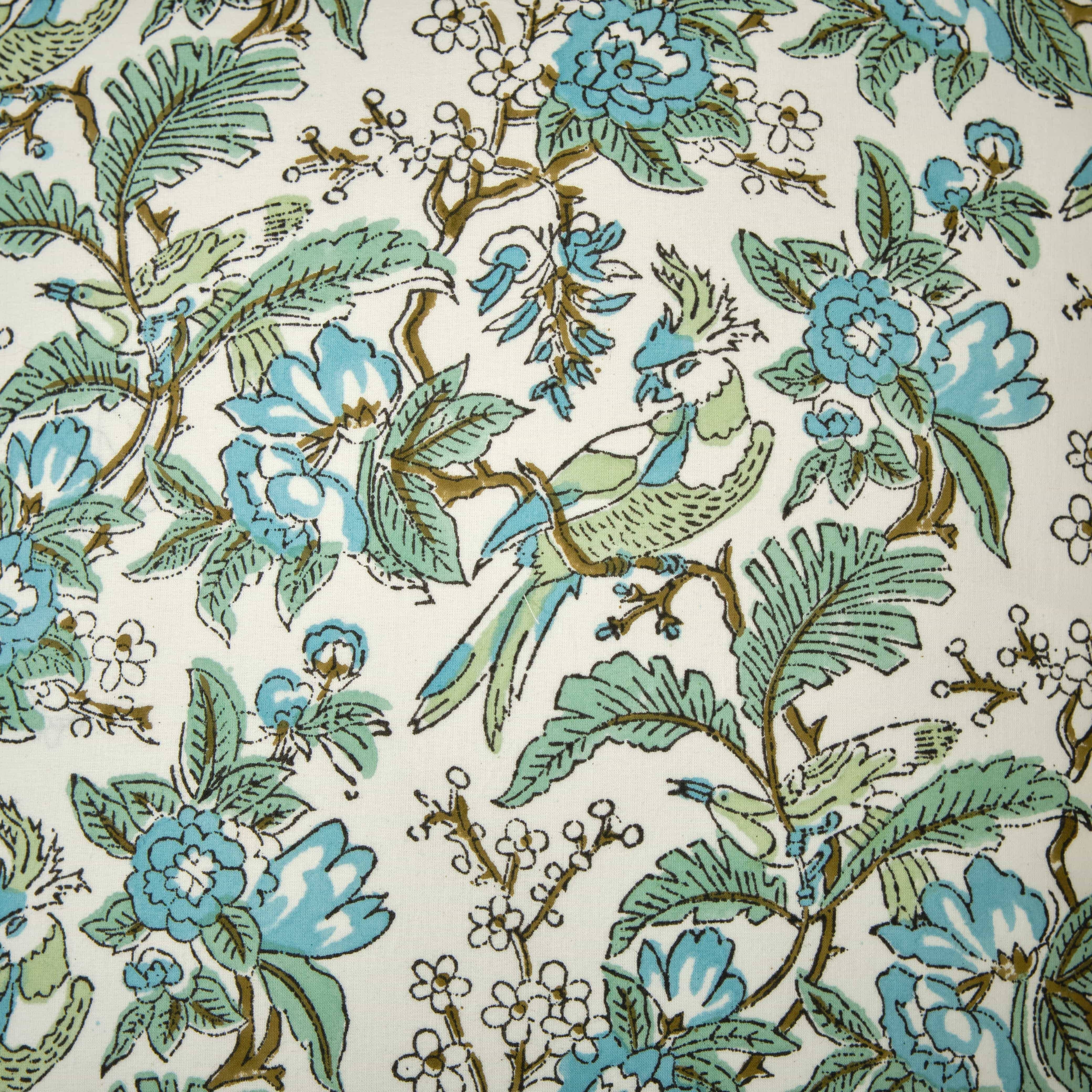 Fabricrush – wholesale Throw pillow cover – Eliza Green Hand Block Printed Floral Throw Pillow Covers7