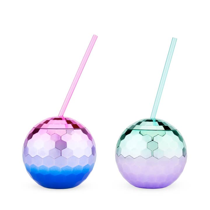 Assorted Ombre Disco Ball Drink Tumblers for wholesale by Blush