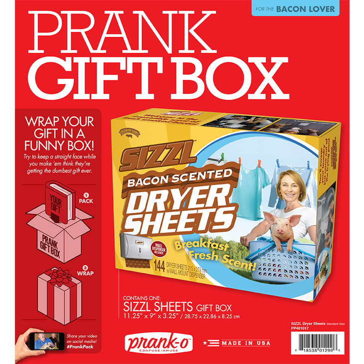 Prank Gift Box Sizzl Bacon Dryer Sheets Faire Com Prank Gift Box Sizzl Bacon Dryer Sheets Faire Com