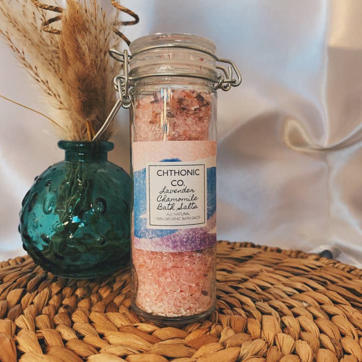 Chthonic Co. Lavender Chamomile Bath Salts 4oz for wholesale by Chthonic Co.