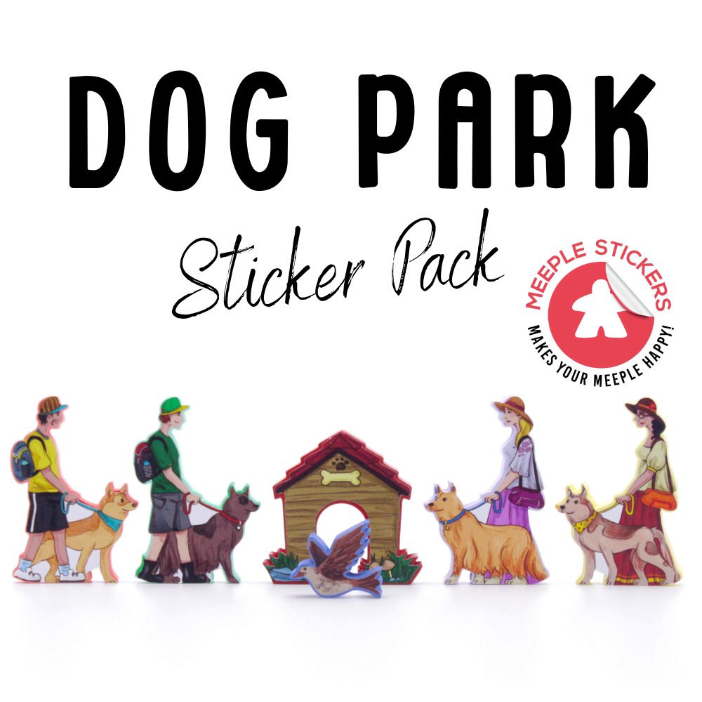 Meeple Stickers - Wholesale Board Game - Dog Park Sticker Set7