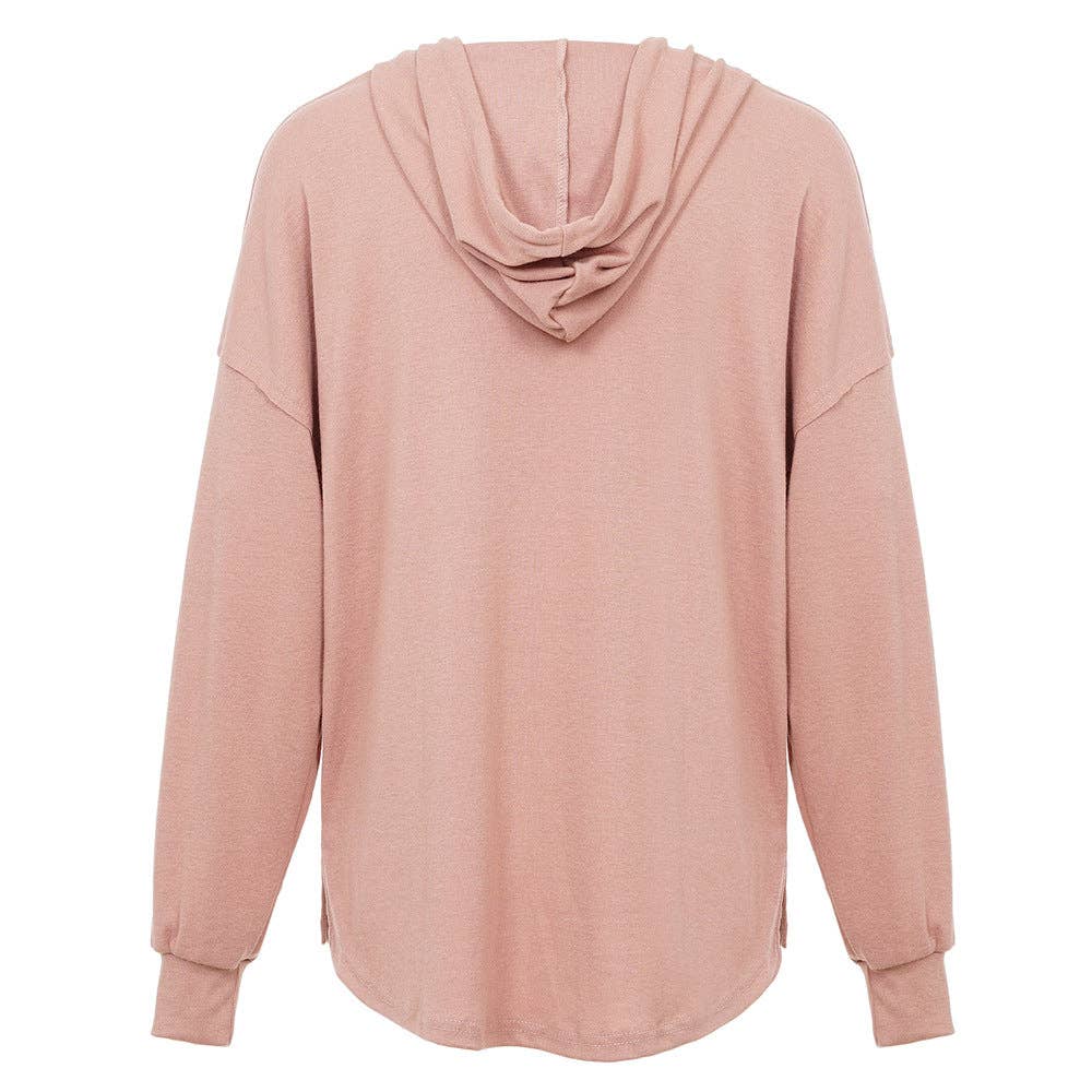 safistyle - Wholesale Hoodie - Women's - Casual Loose Solid Color Hoodie Sweater2