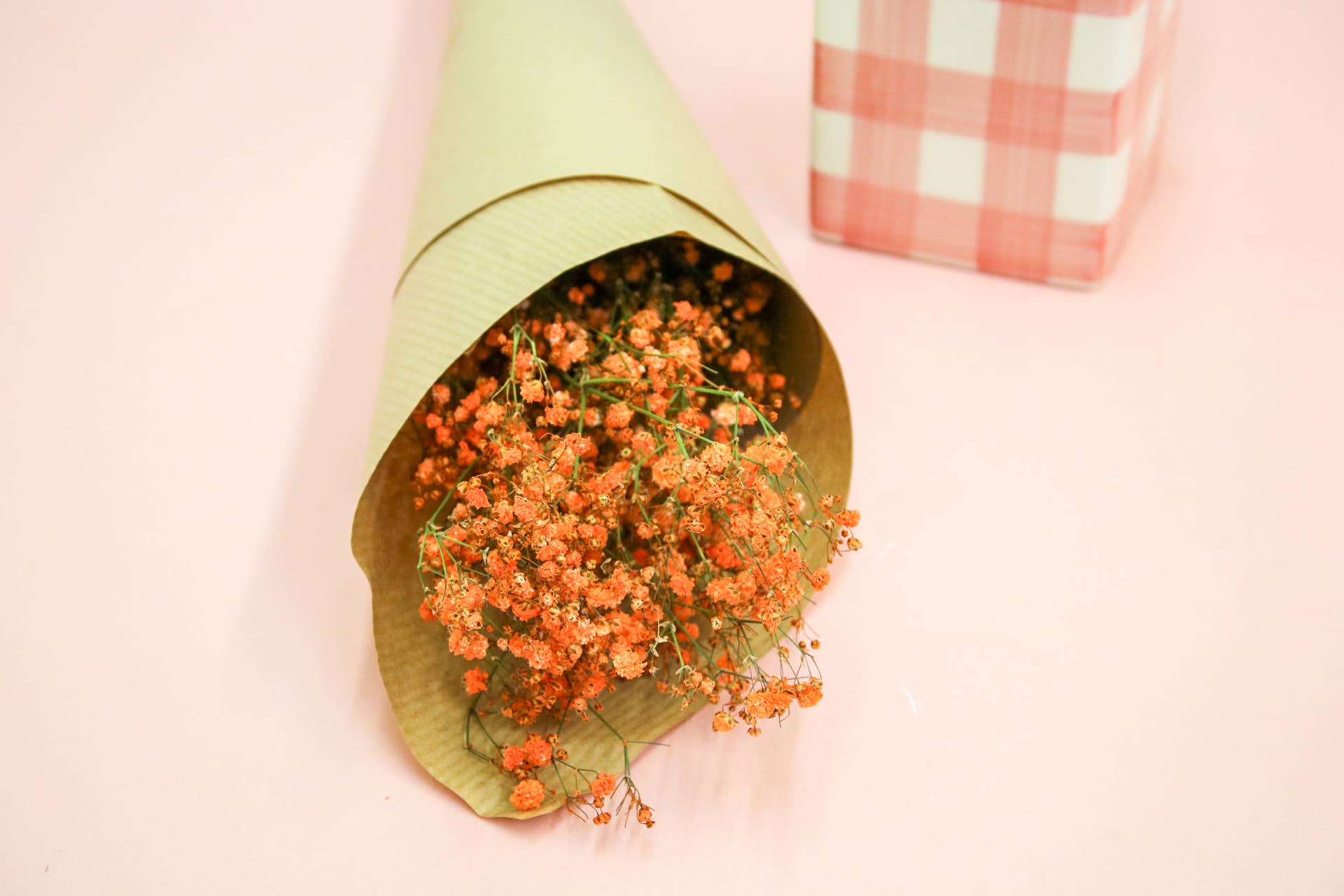 Wildestdreams.flowers – Flores secas/prensadas por atacado – Gipsofila Laranja Seca Pequenas Flores Secas0