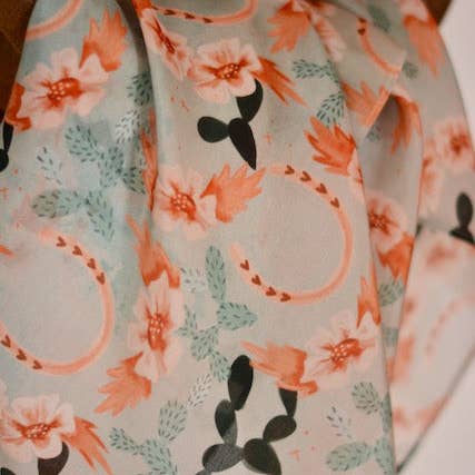 Tirzah Lane Art - Wholesale Scarf - Women's - Cactus Horseshoes and Hearts Cowgirl Western Scarf Wild Rag