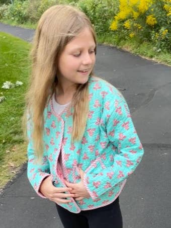 Little Blossoms Children's Quilted Jacket for wholesale by Curiosity