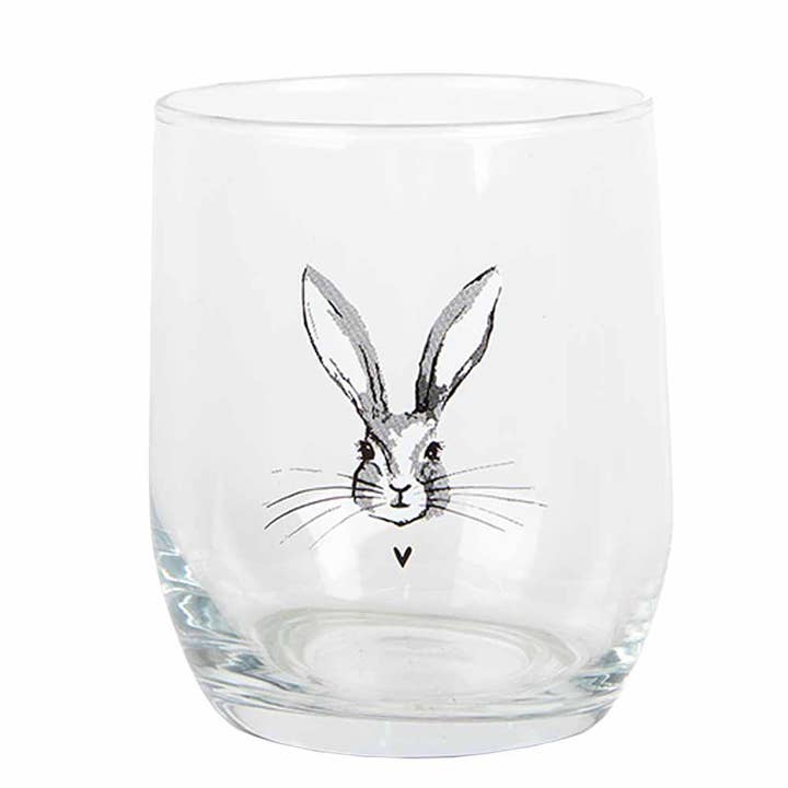 RUBGL0001 Wasserglas 300 ml Transparentes Glas Hase für den Großhandel von Clayre & Eef