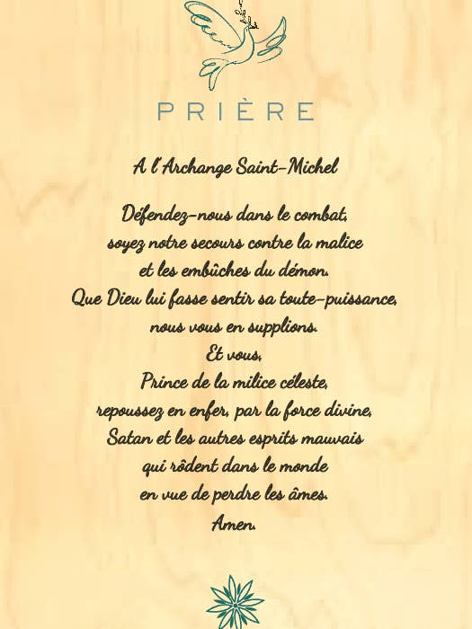 TARJETA DE MADERA ORACIÓN / ARCÁNGEL para venta al por mayor de Hironwoods