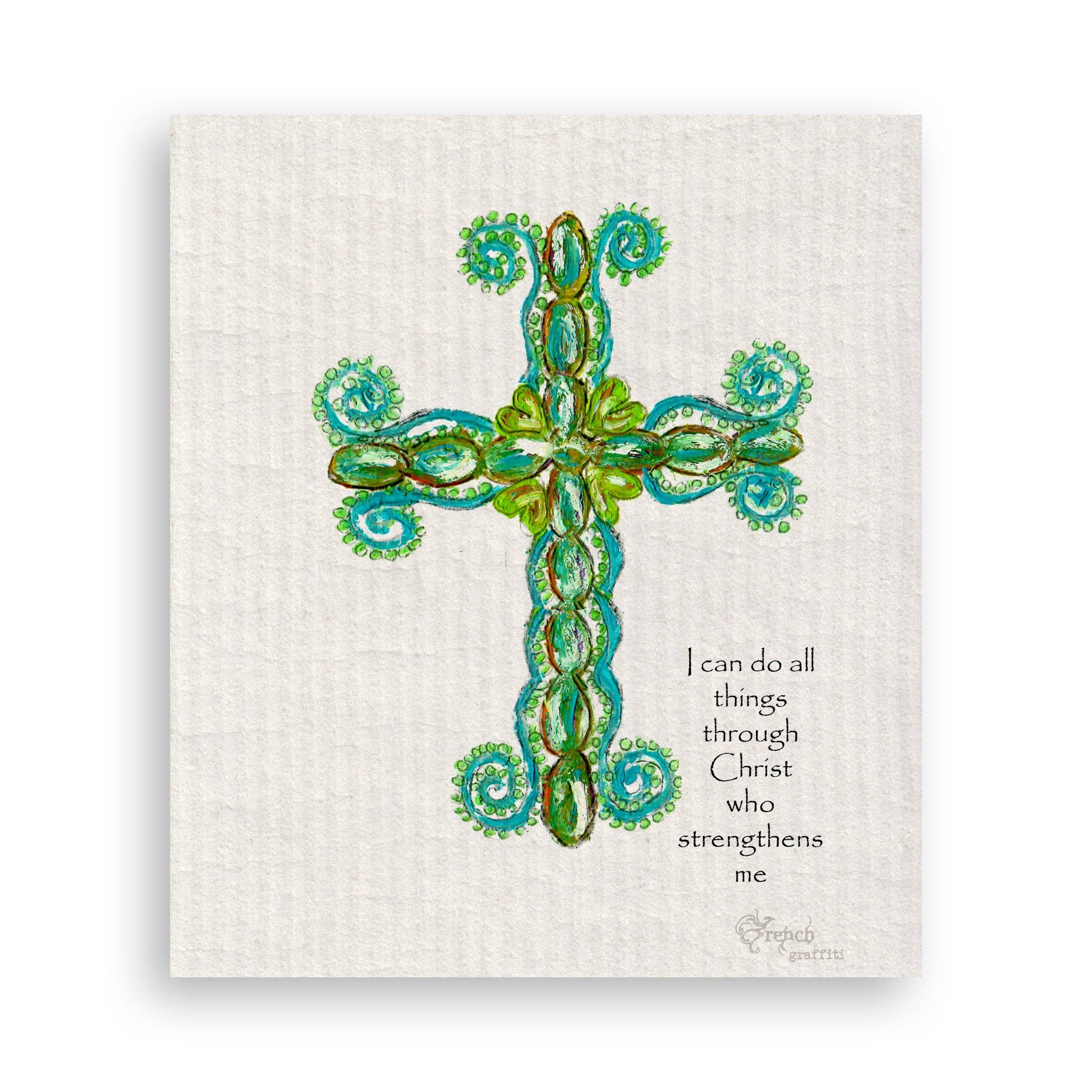 French Graffiti - Vendita all'ingrosso Strofinacci - Croce verde16