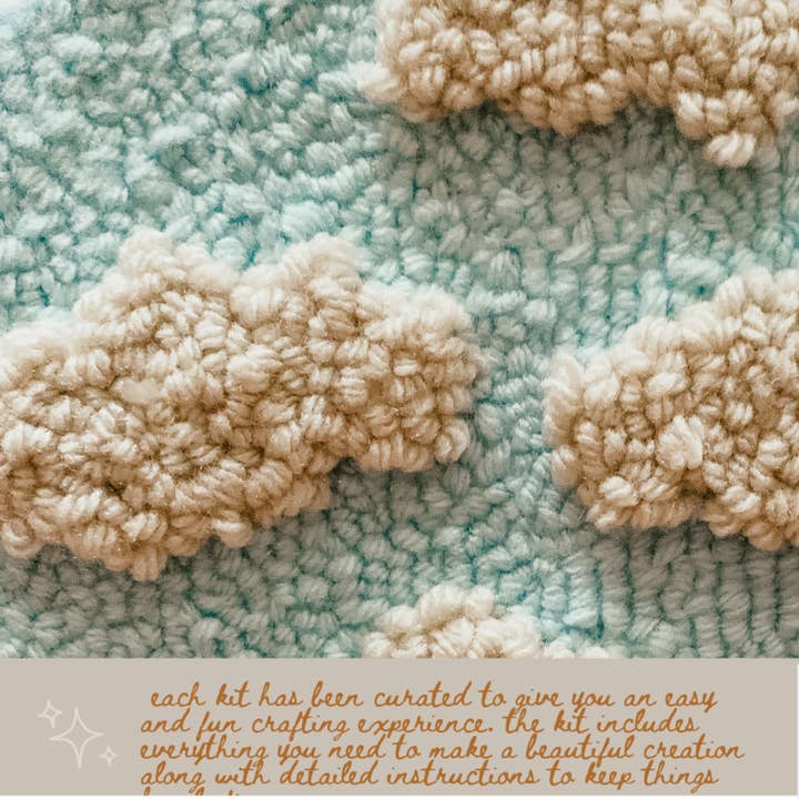 Homebody DIY - Wholesale Embroidery/Cross Stitch Supplies - Cloud Beginner DIY Punch Needle Kit 3