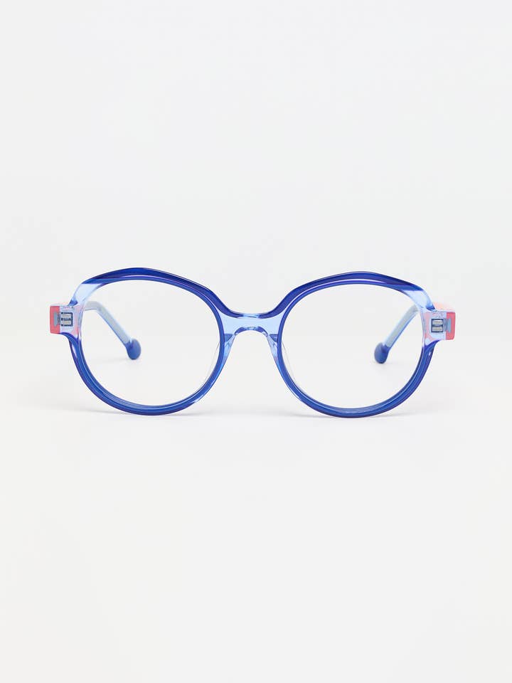 Optical Frames Bicolor Shiny Blue/ Solid Blue/ Solid Orange for wholesale by TIWI
