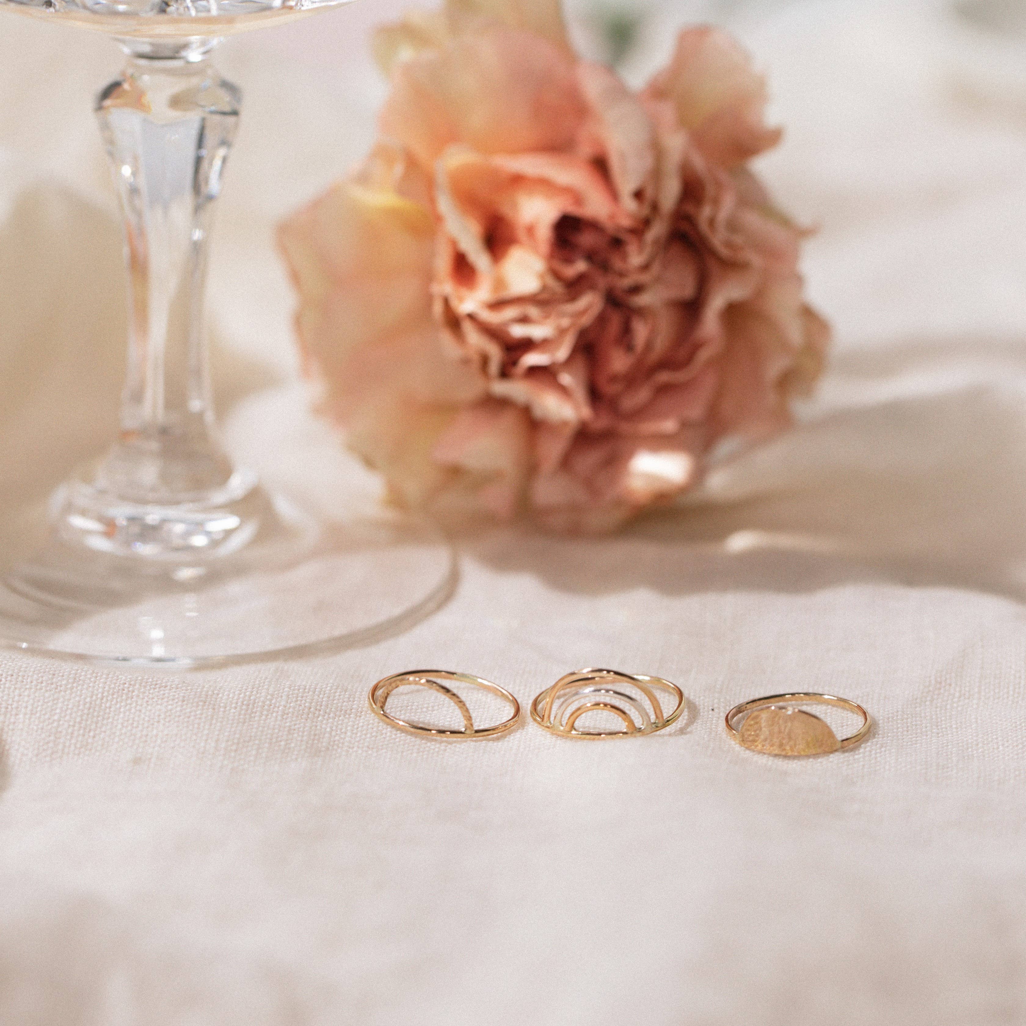 Everly Made - Vente Anneau/bague à empiler - Bague arc-en-ciel7