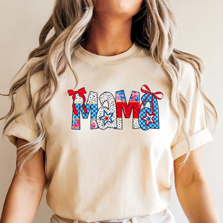 T-shirt graphique Mama 4 juillet pour la vente par Happy Mail Wholesale