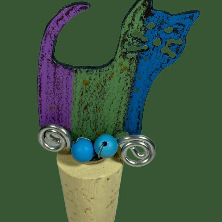 Whimsies – Rolha de vinho por atacado – Topper vinho Gato rolha vinho em cortiça bar cocktails reciclados EUA