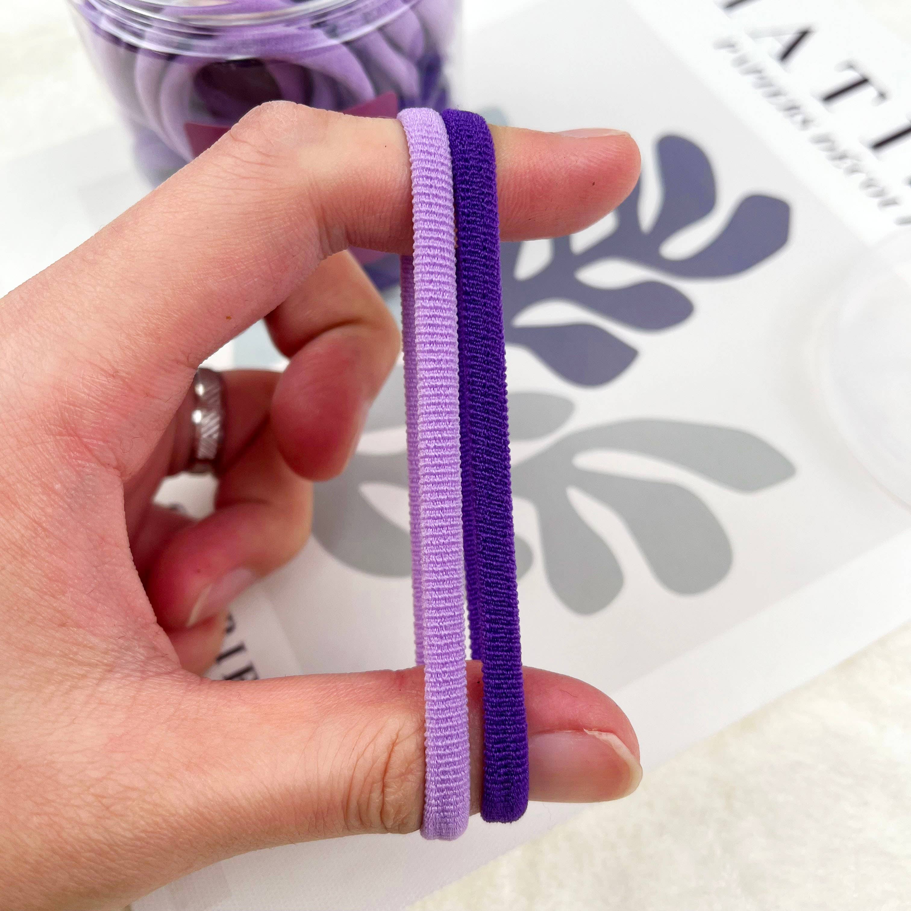 SoapElenGlen - Vendita all'ingrosso Elastico per capelli - Set di 50 elastici per capelli ad alta elasticità a colori pastello a forma di anello6