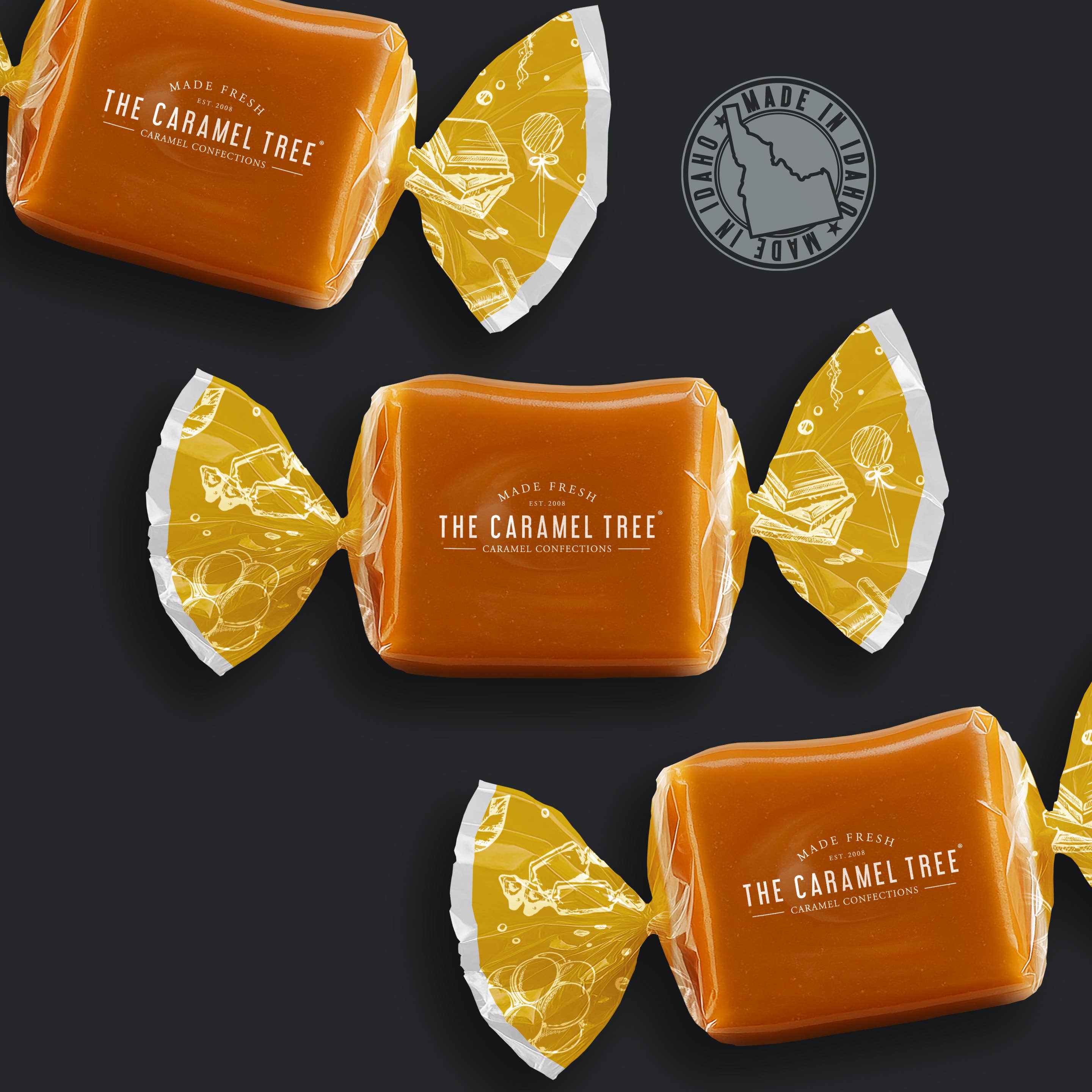 The Caramel Tree® – Großhandel Karamell – Honig- und Sahne-Karamellbeutel 215g2