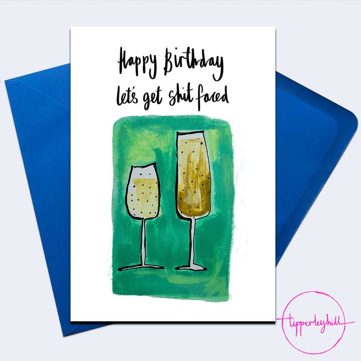 DR06 Dryckkort ”Grattis på födelsedagen Låt oss få skit ansikte” för wholesale av Tipperleyhill