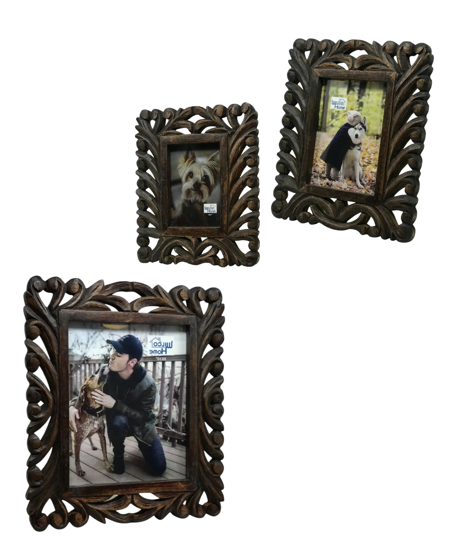 Wilco Home - Wholesale Picture Frame - Castille Hand-Carved Easel Photo Frame-Fall Décor3