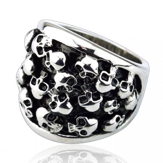 SS MULTI DEATH SKULLS RING for wholesale by CRAVE