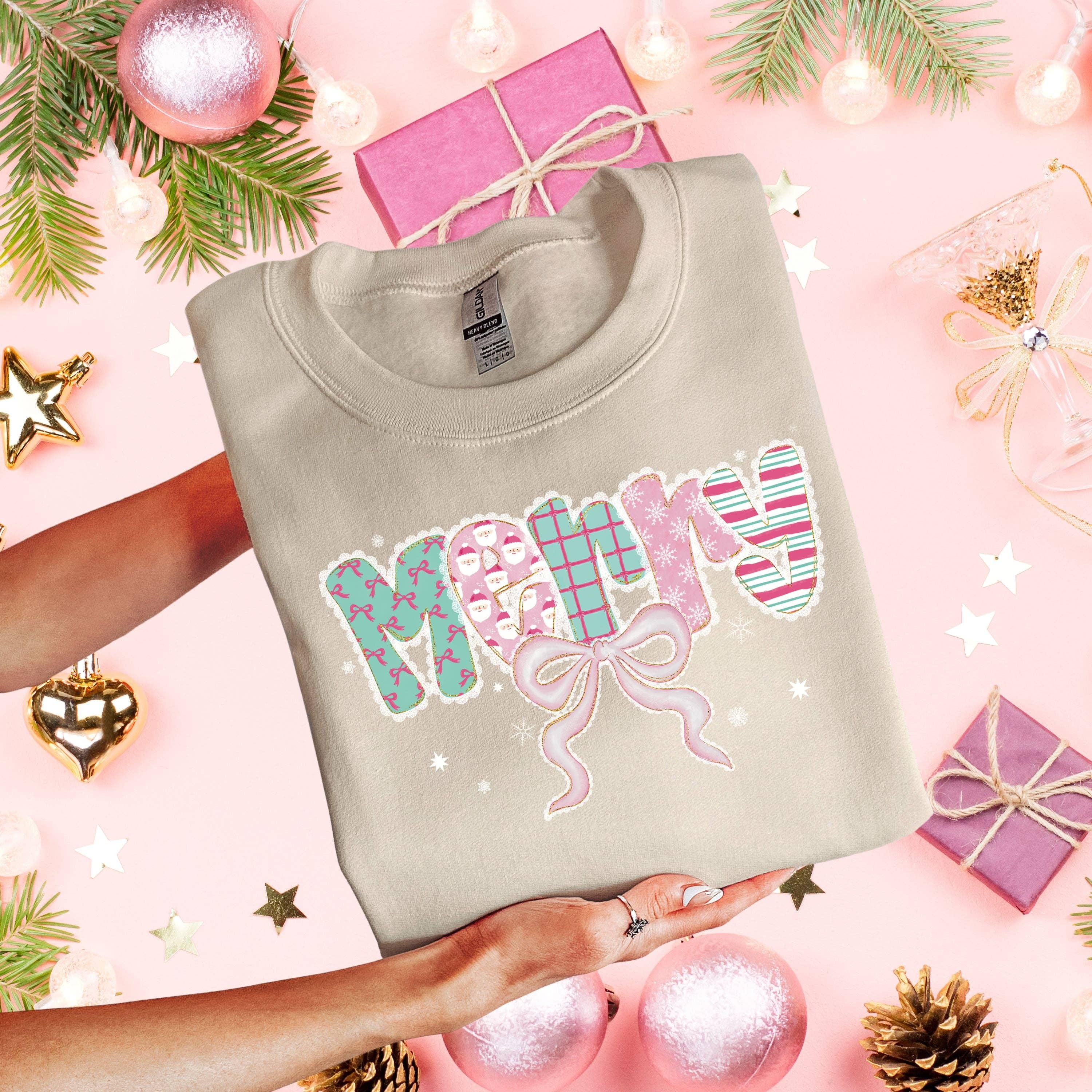 Lulu & Ash - Wholesale Graphic Sweatshirt - Women's - MERRY SWEATSHIRT1