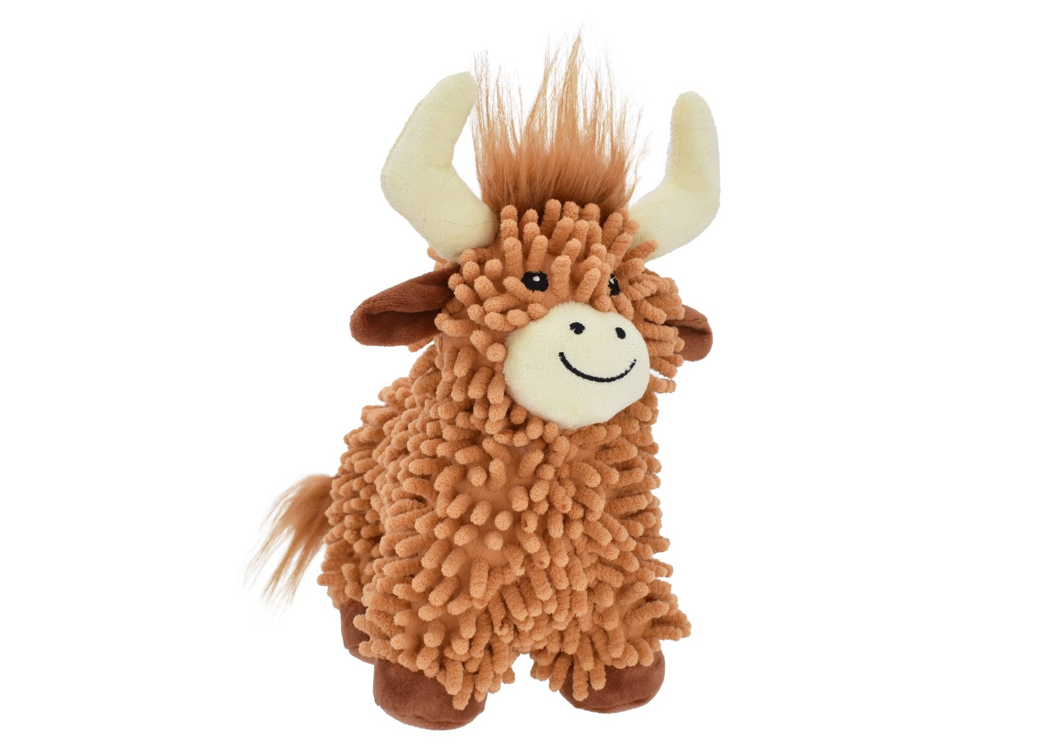 Pet Palette Distribution - Wholesale Pet Plush Toy - Dog - Multipet Floppy Highland Cow Dog Toy 10"