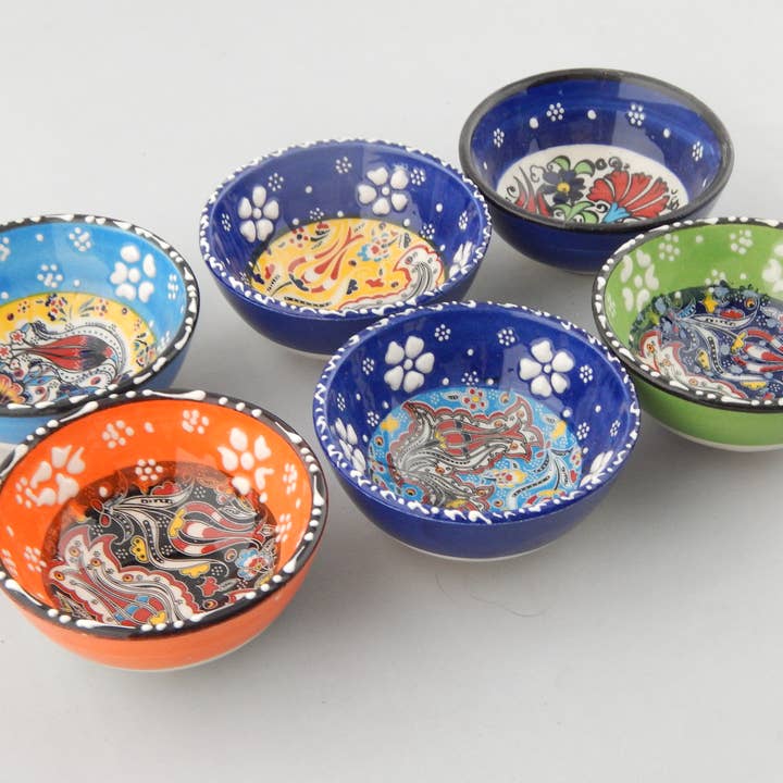 Vintage Pillows Store - Wholesale Serve Bowl - 6 x Hand Painted Mezze Tapas Bowls2