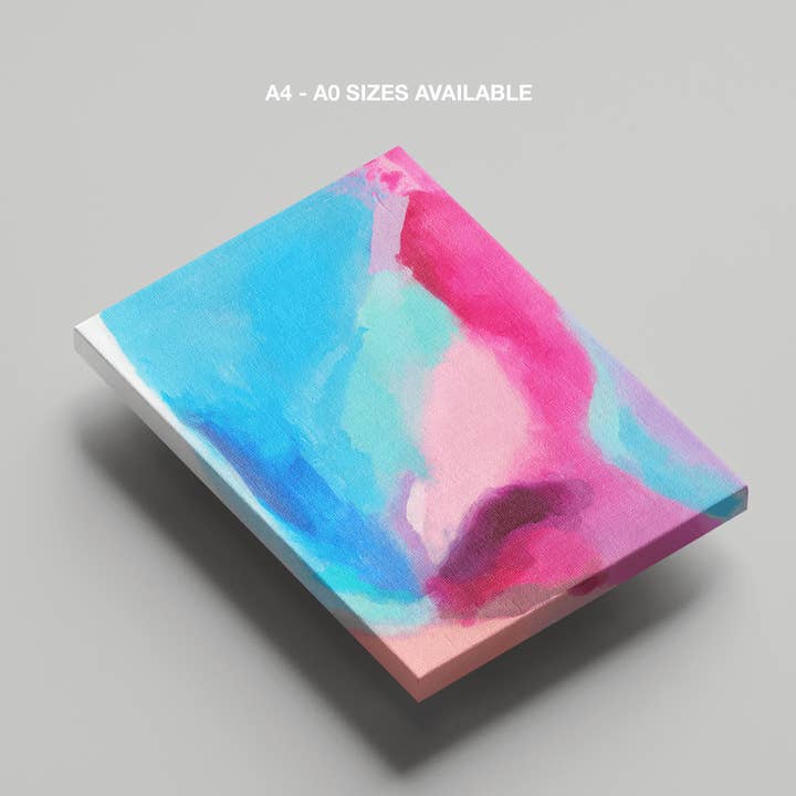 House Prints – Großhandel Kunstdruck – Gerahmter Kunstdruck auf Leinwand, abstrakt, leuchtend, Frühlings-Aquarell7