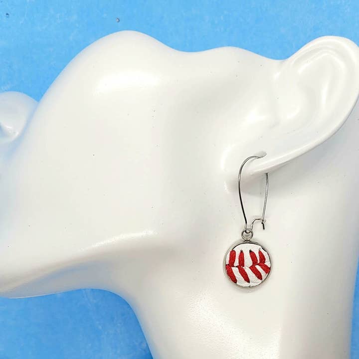 Home Run Accessories – Großhandel Ohrhänger – Echte Baseball- und Softball-Ohrringe, Drahtohrring mit Nierenohrring3