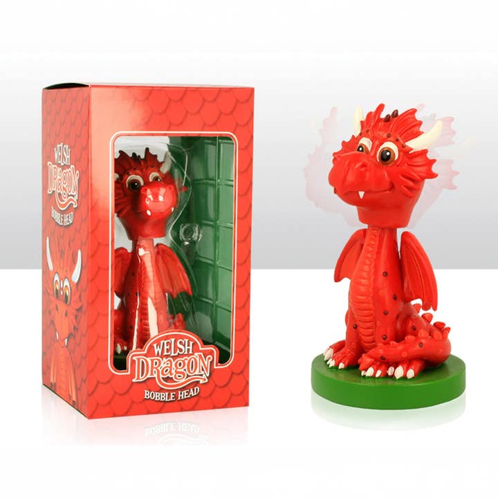 MANAV – wholesale Decorative figurine – Wales Dragon Red Bobble Head Figure0
