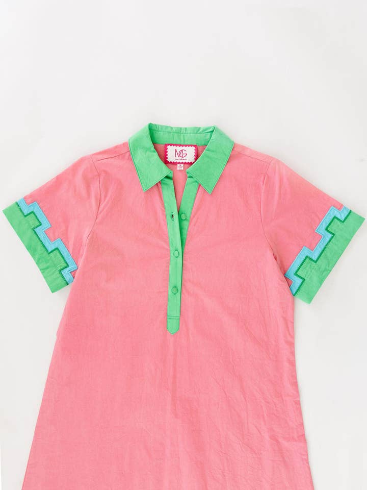 Pink Drink Colorblock Mary Maxi Dress for wholesale on Faire7