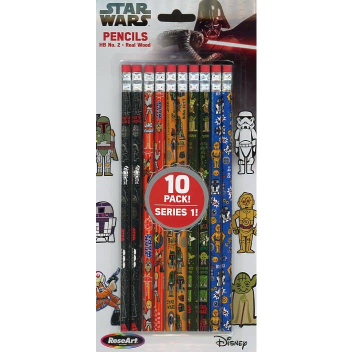 Texas Bookman - Wholesale Pencil - Star Wars 10Ct HB No. 2 Pencils (Disney Star Wars)