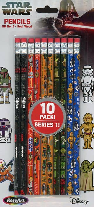 Texas Bookman - Wholesale Pencil - Star Wars 10Ct HB No. 2 Pencils (Disney Star Wars)