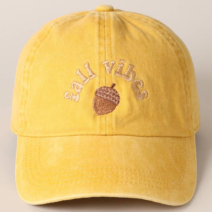 Fashion City - Wholesale Baseball Cap - Women's - Fall Vibes Lettering Embroidery Baseball Cap5