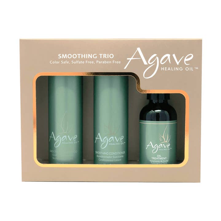 Take-Home Smoothing Haircare Trio for wholesale by Agave Healing Oil