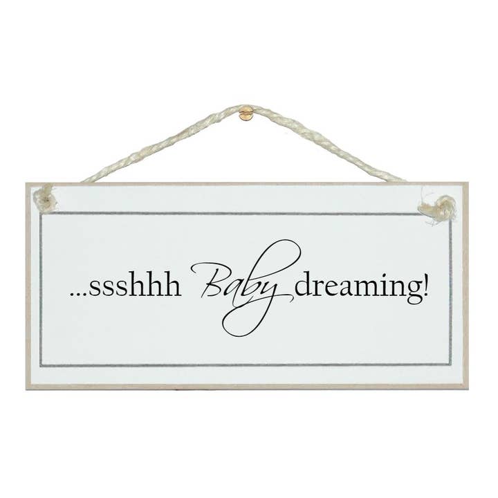sshh Baby Dreaming Children Signs for wholesale by Crafty Clara